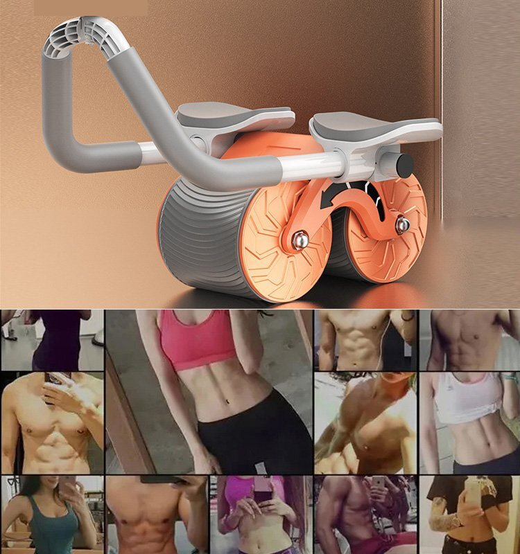 Bộ [Giảm Giá Hấp Dẫn] Máy Tập Giảm Mỡ Tập Luyện Lõi Abs Chống Trượt Tự Động Hồi Phục Con Lăn Tập Bụng Cho Năm Thiết Bị Tập Thể Dục