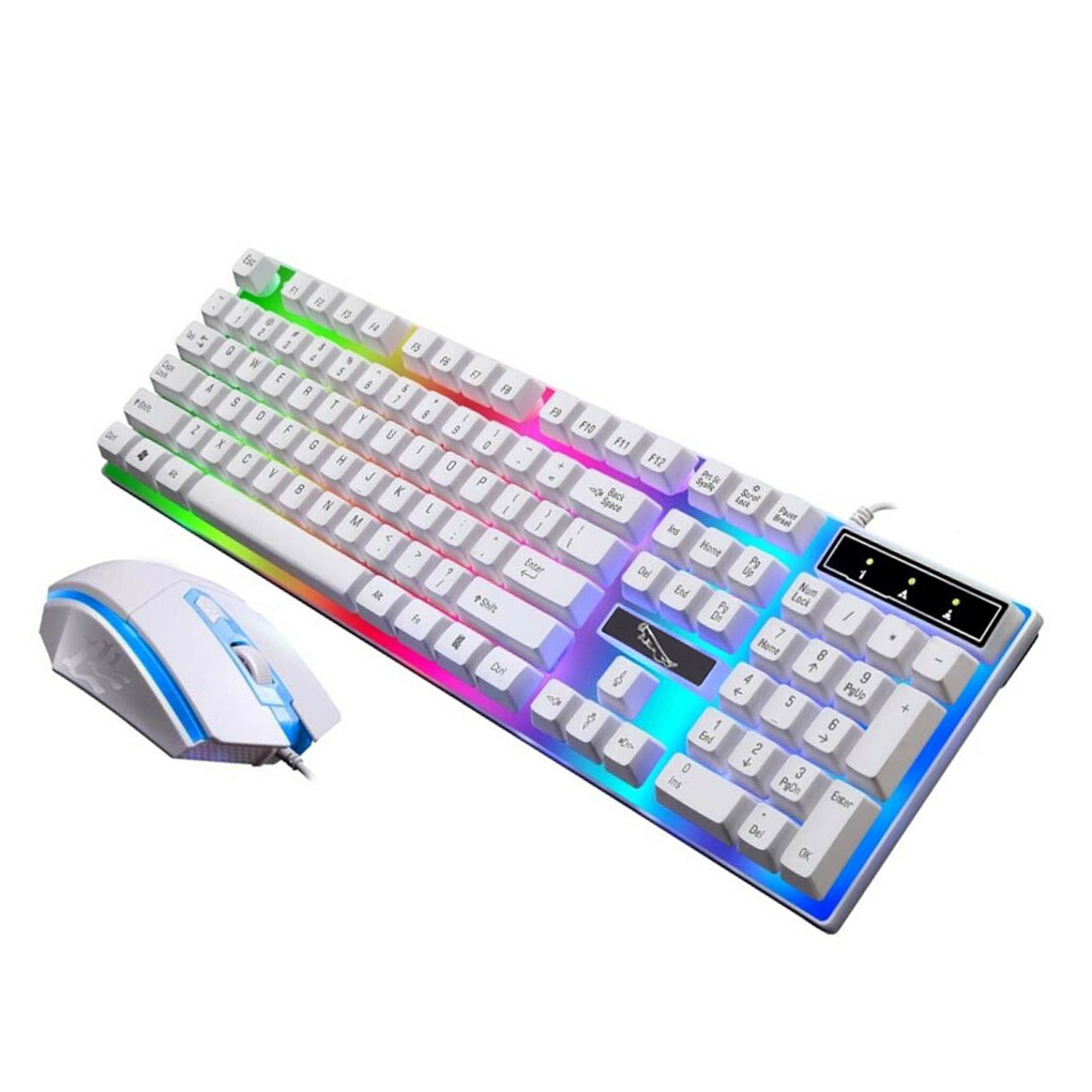 G21 USB Wired Keyboard Mouse Set LED Color Backlight Gaming Computer Mouse Keyboard