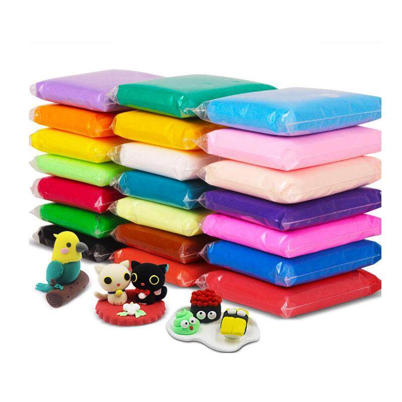 24 Colours Air Light Plasticine Clay Fimo Polymer Modeling Clay Soft DIY Creative Handgum Toys DIY Plasticine Clay Learning Toys