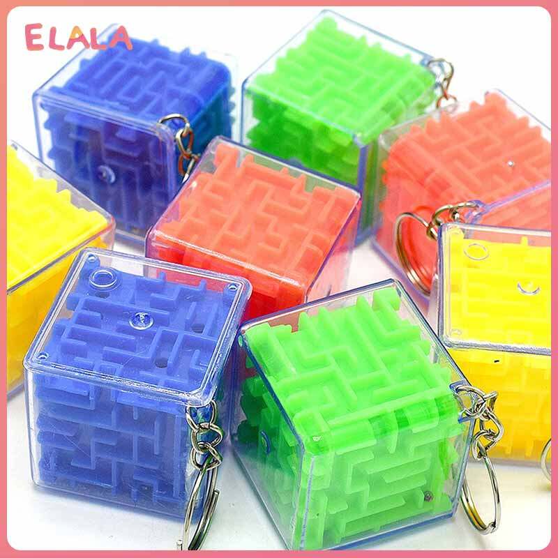 Puzzle Maze Toy Brain Game Challenge Keychain Maze Magic Rubik's Cube Balance Educational Toys Kids Keychains Toys Gift