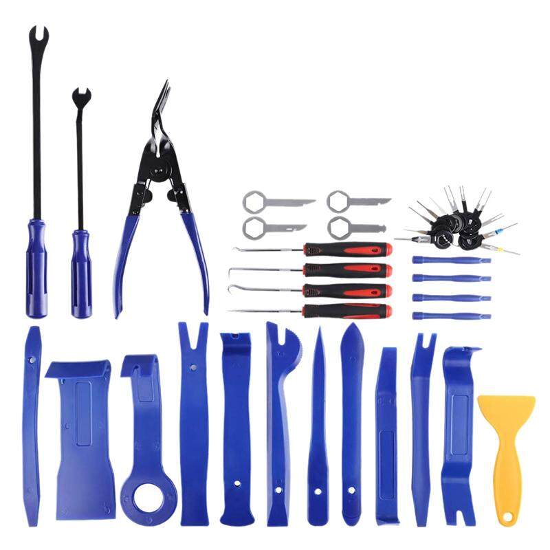 38 Pcs Car Trim Removal Tool Kits Interior Panel Door Audio Radio Repair Modification Pry Bar Set with Storage Bag