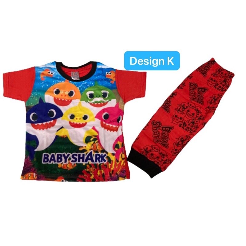 Baby Shark Pajamas Tops & Long Pants Set Lazada