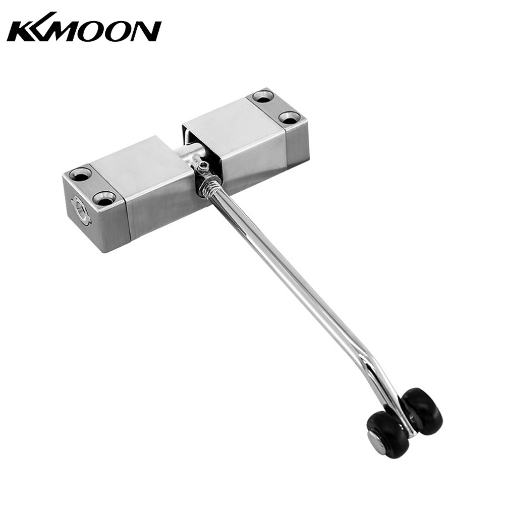 KKmoon Stainless Steel Simple Door Closer Home Hotel Office Automatic Spring Door Closer Device Practical Hardware Tools Easy to Install Door Closing Device