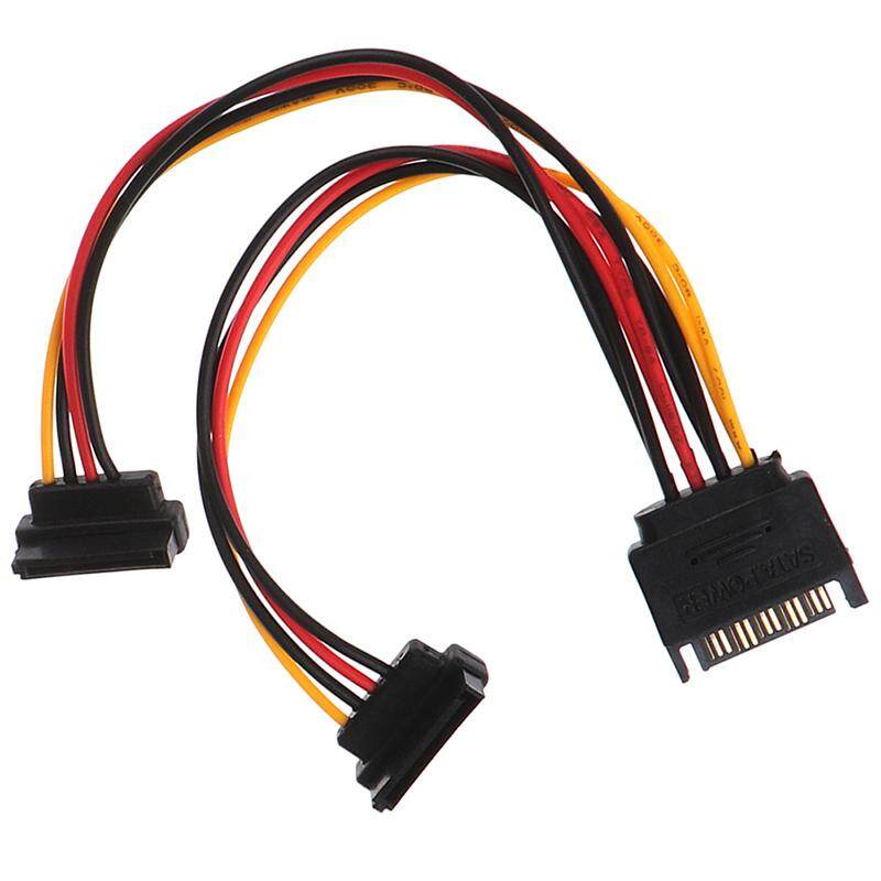 Splitter 15/" SATA 15-Pin Male to 2 SATA 15-Pin Female