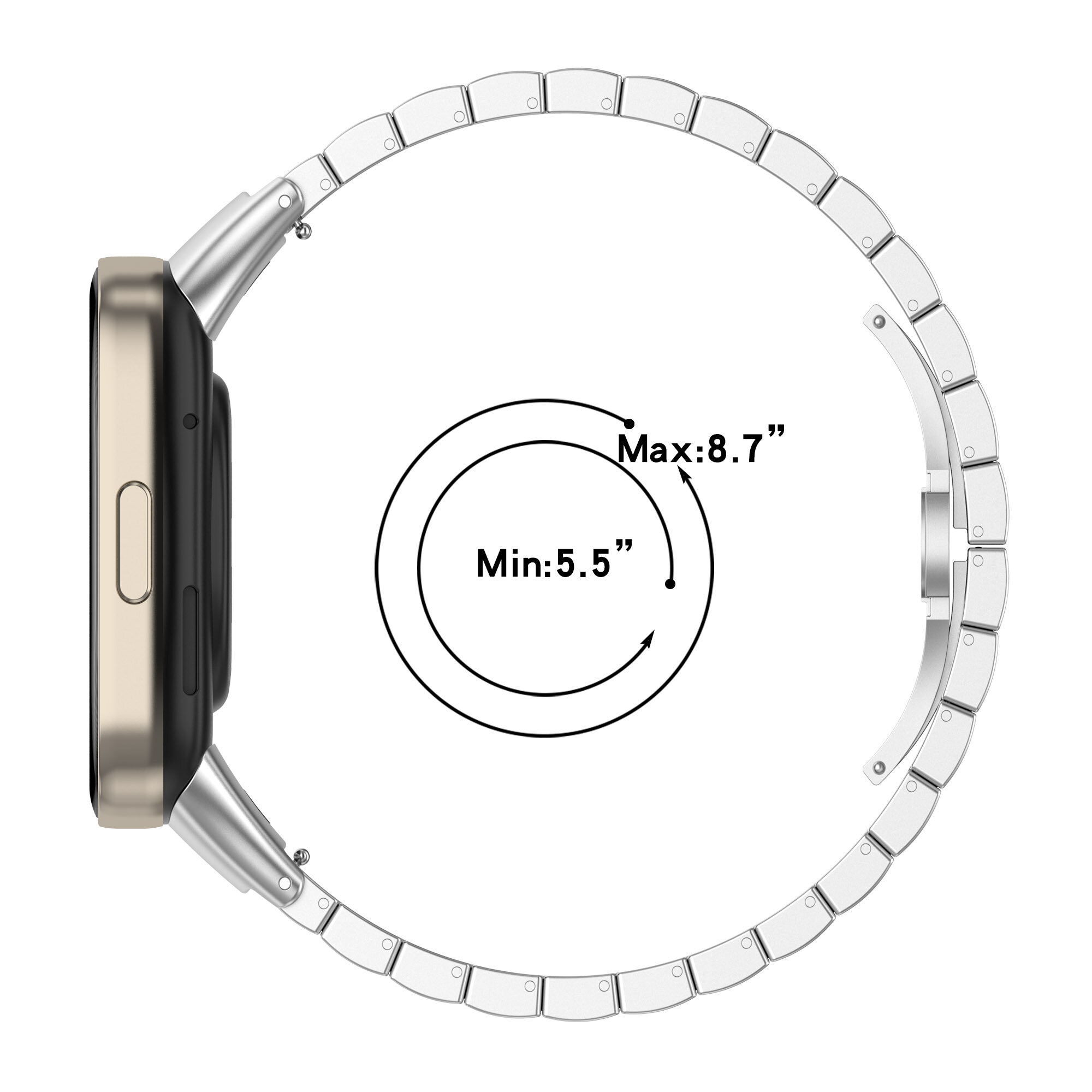 Cho Xiaomi Redmi Watch 3 Dây Đeo Kim Loại Dây Đồng Hồ Dây Đeo Thay Thế