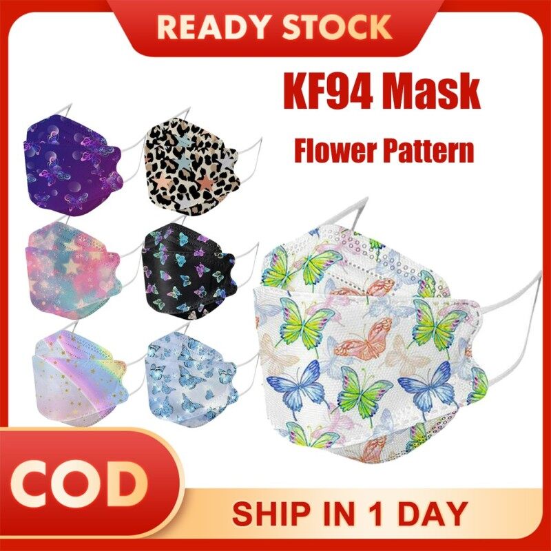Trotinic 10pcs Masker K F94 Face Masker 3 Layer Non-woven Protection Filter 3D Masker Korea style Dust-proof Fog-proof And Breathable Protective Massk