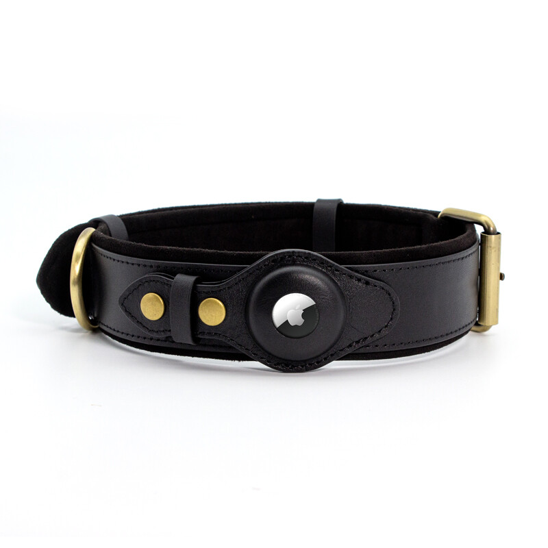 Airtag Pet Collar Luxury Leather Airtags Dog Cat Collar Anti-Lost Adjustable Location Tracker Collar For Apple AirTag