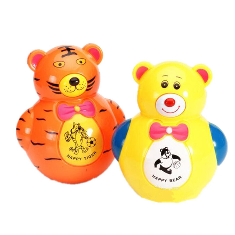 Đồ chơi lật đật lợn hoạt hình chó gấu âm nhạc hổ roly-poly chuông xúc xắc cho trẻ em trẻ sơ sinh