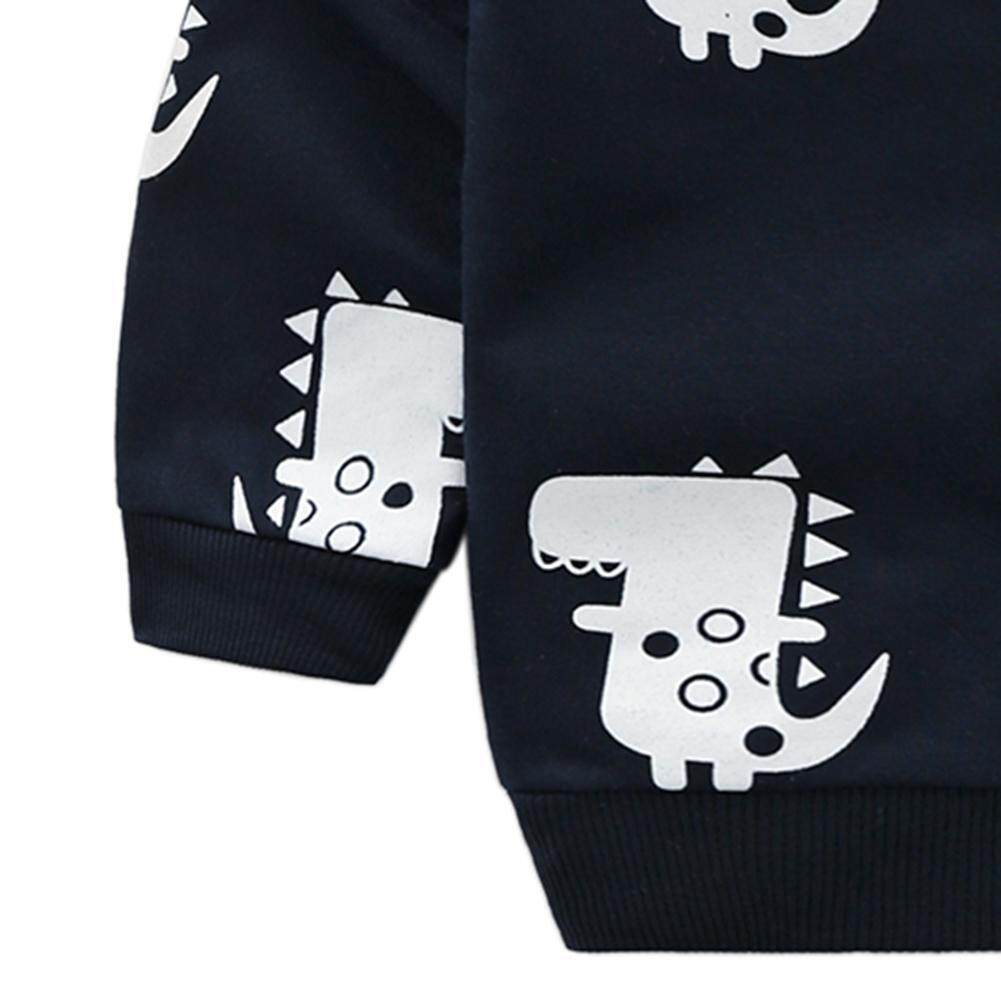 Yaababy Boys Hooded Jacke Tcotton Cartoon Dinosaur Zipper Coat Warm Casual Toddler By Yaababy