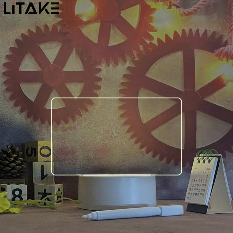 LITAKE Acrylic Note Board 3 Types Transparent Luminous Erasable Usb Message Board With Pen Gifts For Children
