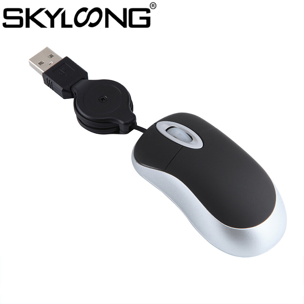 Skyloong Chuột Có Dây Quang Mini USB Cho Máy Tính Xách Tay Máy Tính 3 Phím 1600DPI Thông Dụng