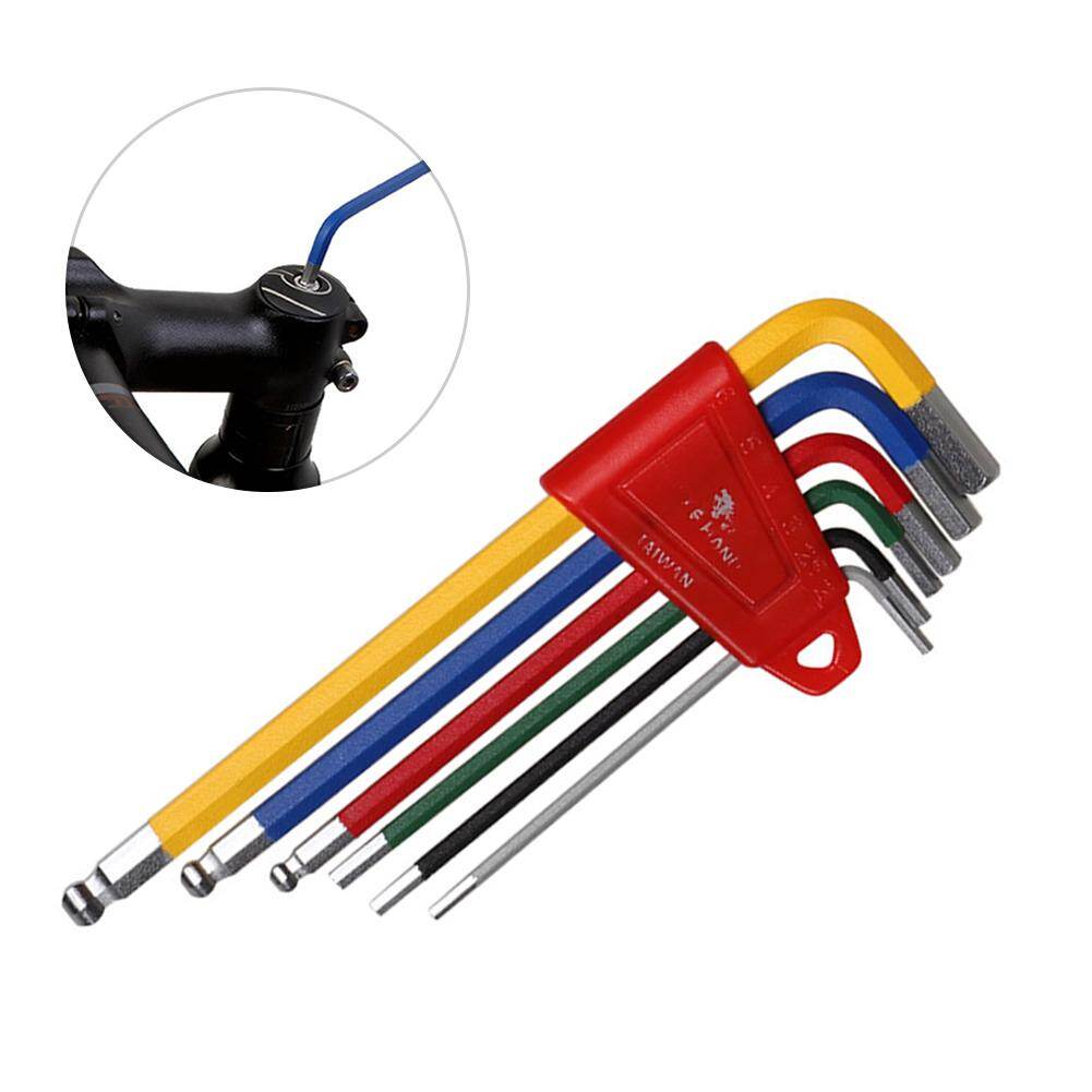 Honrane 6Pcs Mulitcolor Hexagon Allen Hex Key Wrench Spanner Set Bicycle Repair Tool