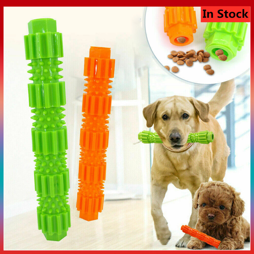 S/L 18/25Cm Dog Toys Bite-Resistant Grinding Stickpet Dog Puzzle Interactive Training Bite Toys Can Be Placed Snacks Across Dog Chew Stick Aggressive Chewer Treat Dispenser Rubber Pet Teeth Cleaning Toy