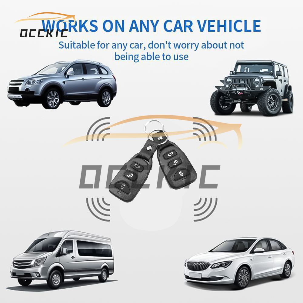occkic Car Keyless Entry System for Central Door Lock with Remote Control Transmitter Control Central Locking Kit