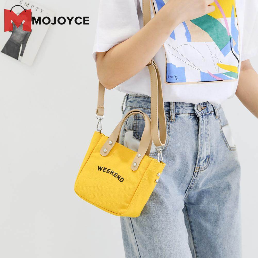 MOJOYCE Fashion Letter Print Shoulder Messenger Handbags Canvas Women Crossbody Bag