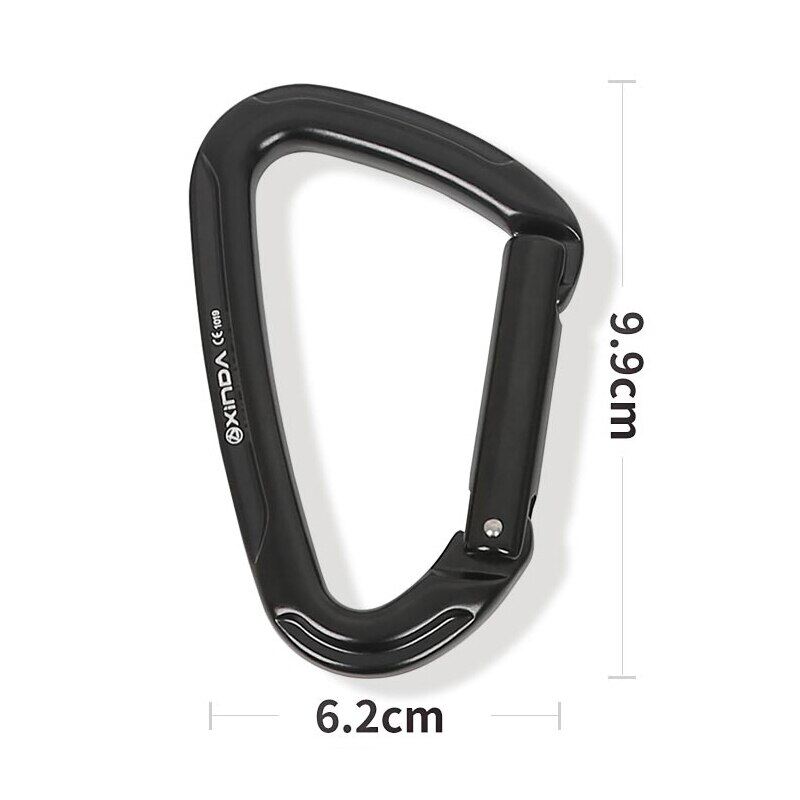XINDA Outdoor Quickdraw Spring-loaded Gate Rock Climbing Straight Bent Wire Gate Aluminum Carabiner Protect Kits Professional