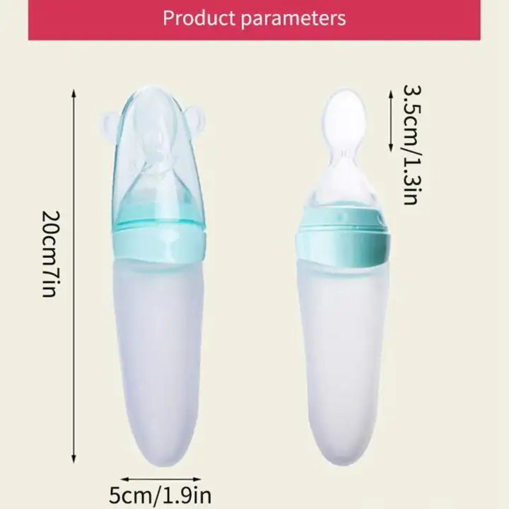 Lightsmile Baby Squeezing Feeding Bottle Newborn Silicone Training