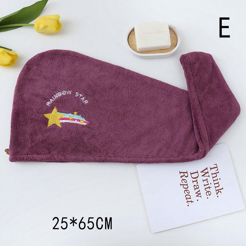 YKS Towels Bathroom Microfiber Towel Rapid Drying Hair Towel Shower Cap