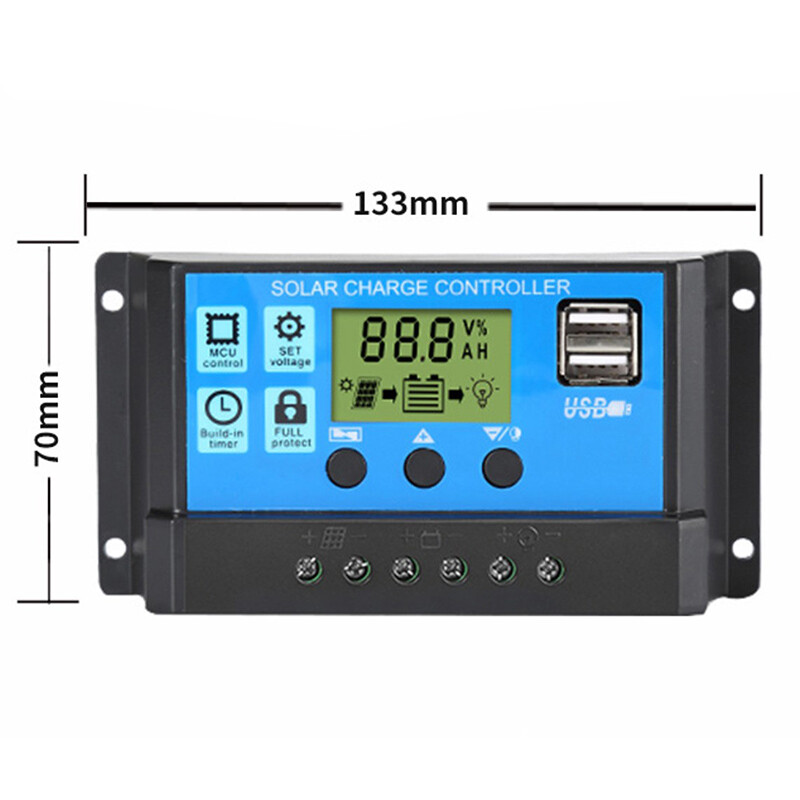 [Flash Sale] Solar PV Charge Controller 30A/20A/10A 12V 24V with LCD display Battery Charger