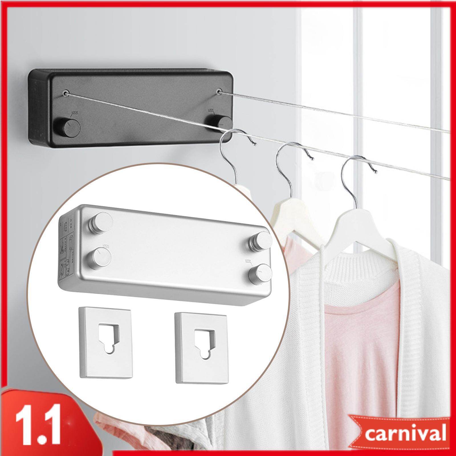Hisiya Washing Line Rope Hanger Retractable Clothesline for Patio Balcony Hallway