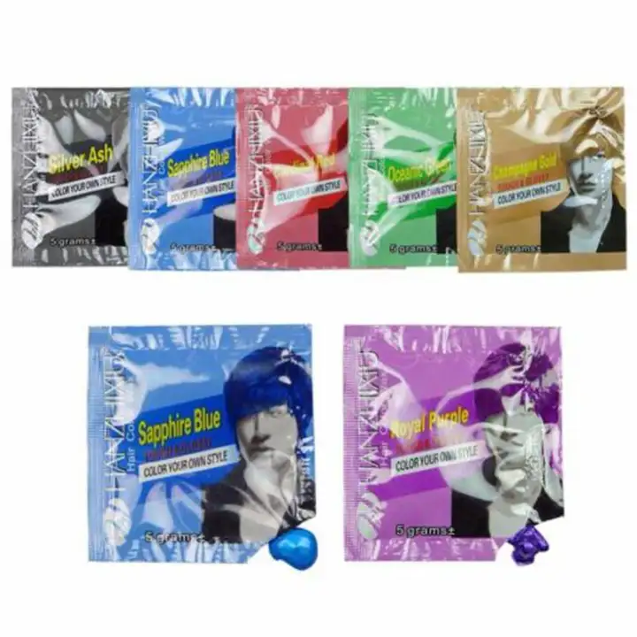 Grandma Gray Hair Wax Purple Blue Color Hair Mud Disposable Hair