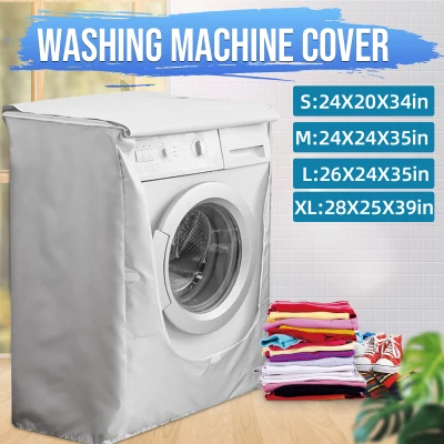 S/M/L/XL Waterproof Polyester Washing Machine Cover Dustproof Cloth Washer Cover Case