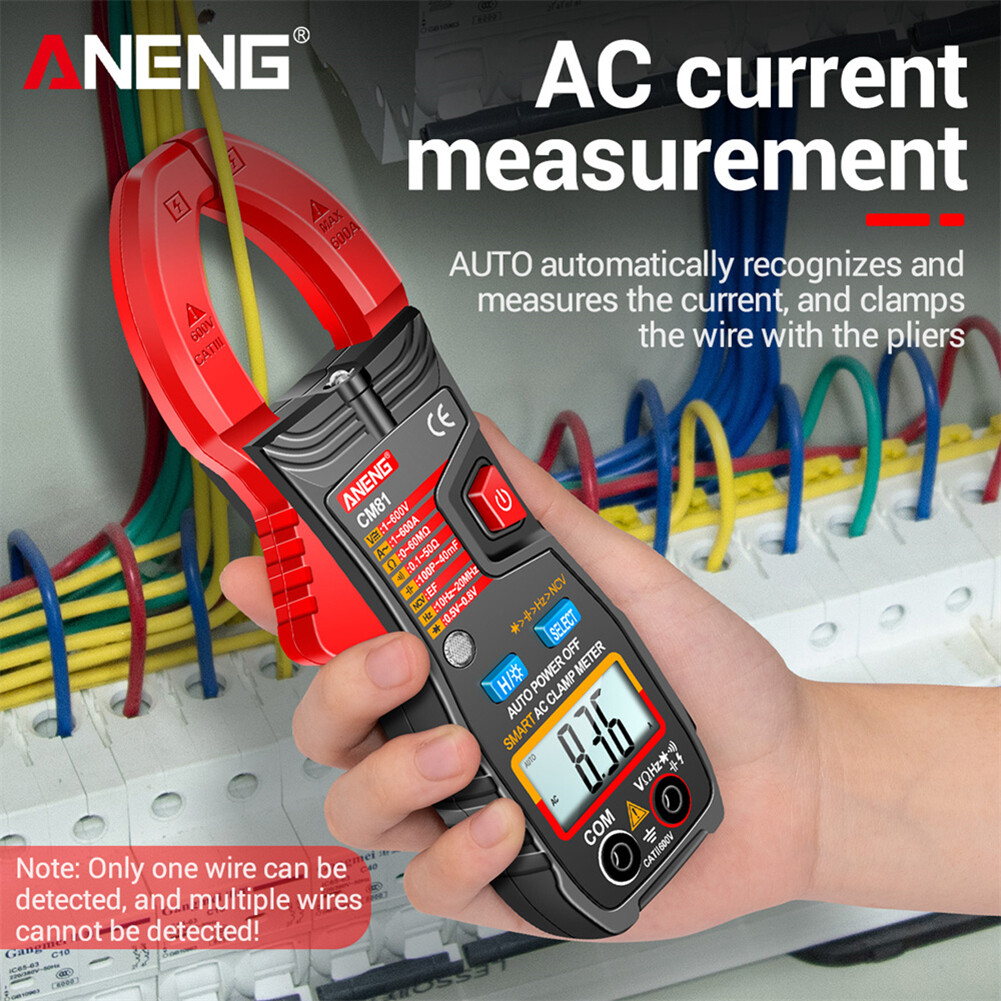 ANENG CM81 6000 Counts Clamp Meter DC AC Voltage Auto Range NCV Multimeter