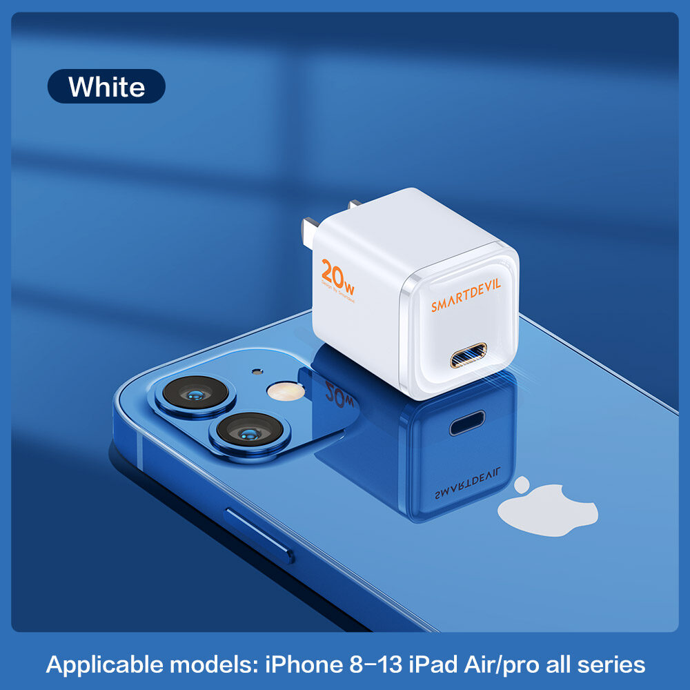 Smartdevil 35W PD sạc nhanh Type-C cáp cho iPhone 17 Pro Max 16 Pro Max iPhone 8-17 Series iPad Pro iPad Air Bộ Sạc gắn tường Cáp dữ liệu