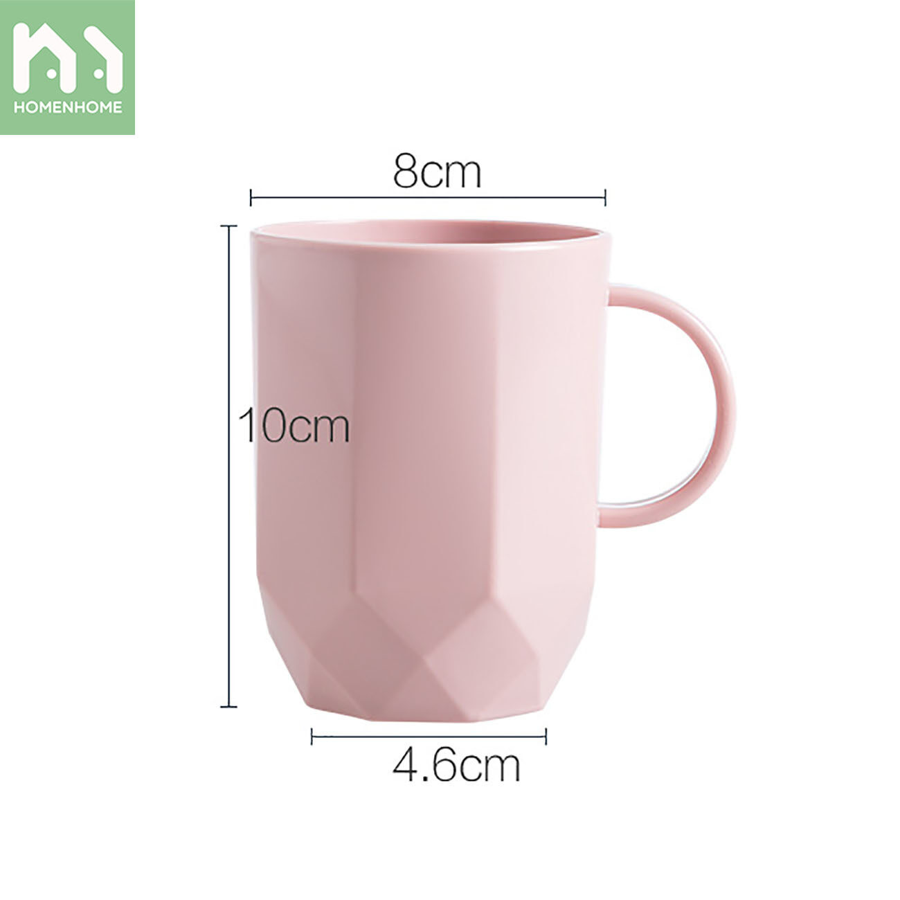 Homenhome Cốc Đôi Đơn Giản Có Tay Cầm, Cốc Nhựa Gia Dụng