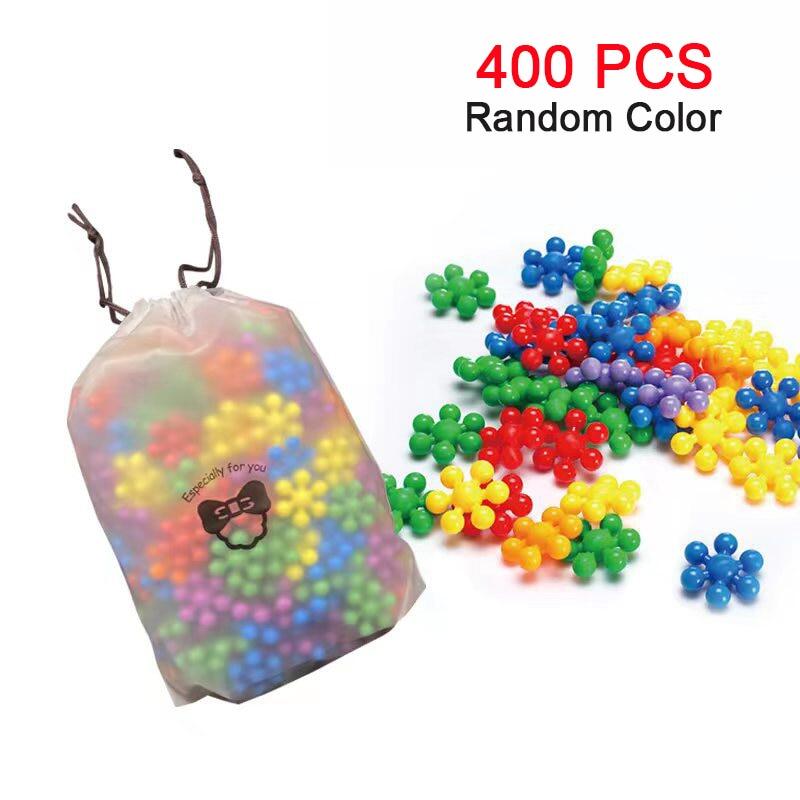Kids Plum Blossom Building Blocks Toy 3D Snowflake Bricks Game DIY Educational Learning Building Model Assembly Toy for Children
