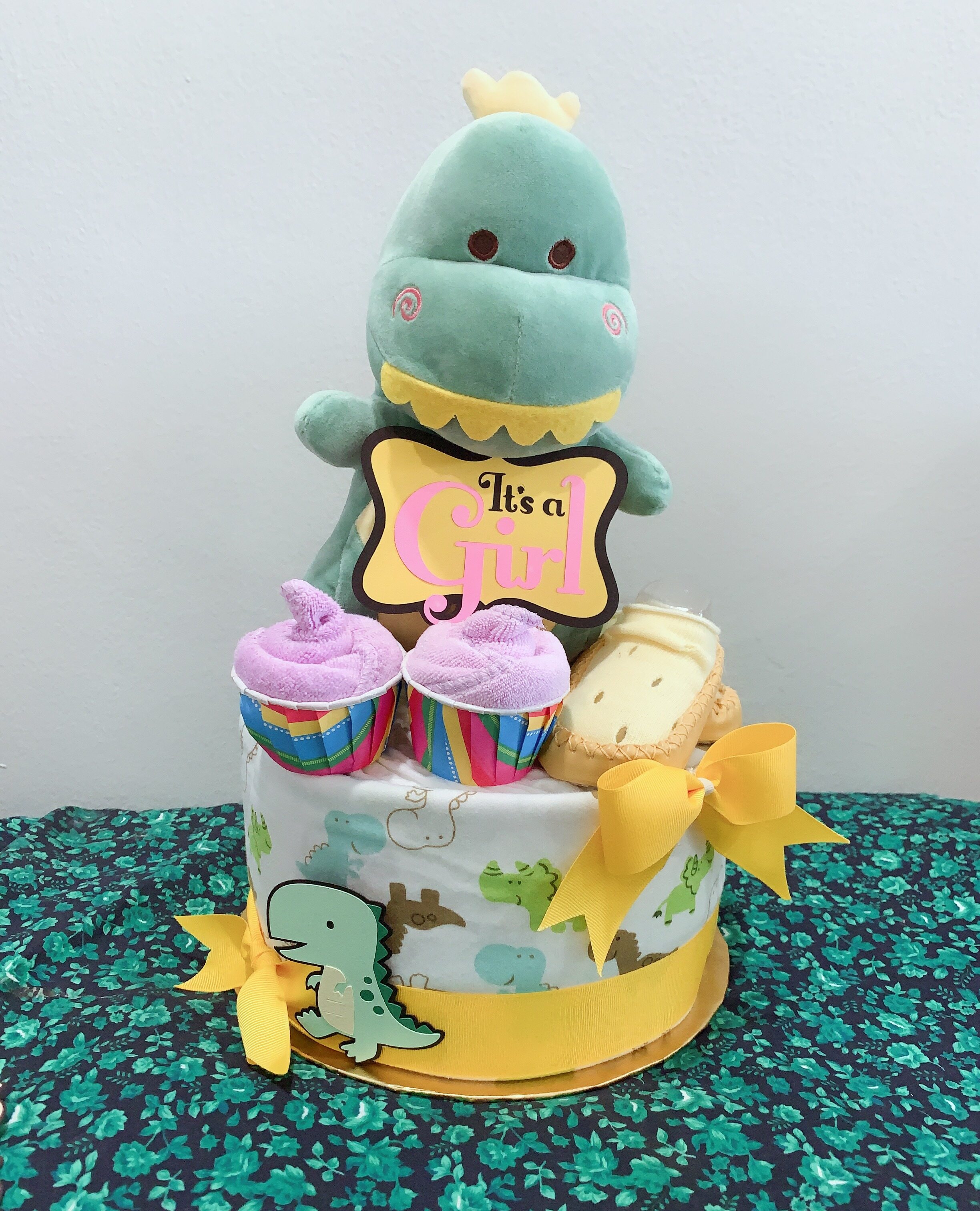 dinosaur diaper cake