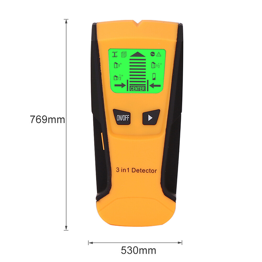 5 in1 Stud Finder Wall Detector - Electronic Stud Sensor Wall Scanner Center Finding - with Battery LCD Display for Wood Metal Studs AC Wire Detection