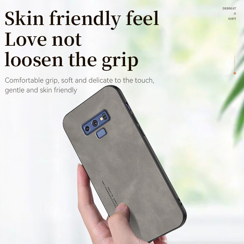 Cho Samsung Galaxy Note 9 trường hợp Samsung note9 TPU mềm mờ chống Sốc Ốp điện thoại kết cấu da Bìa