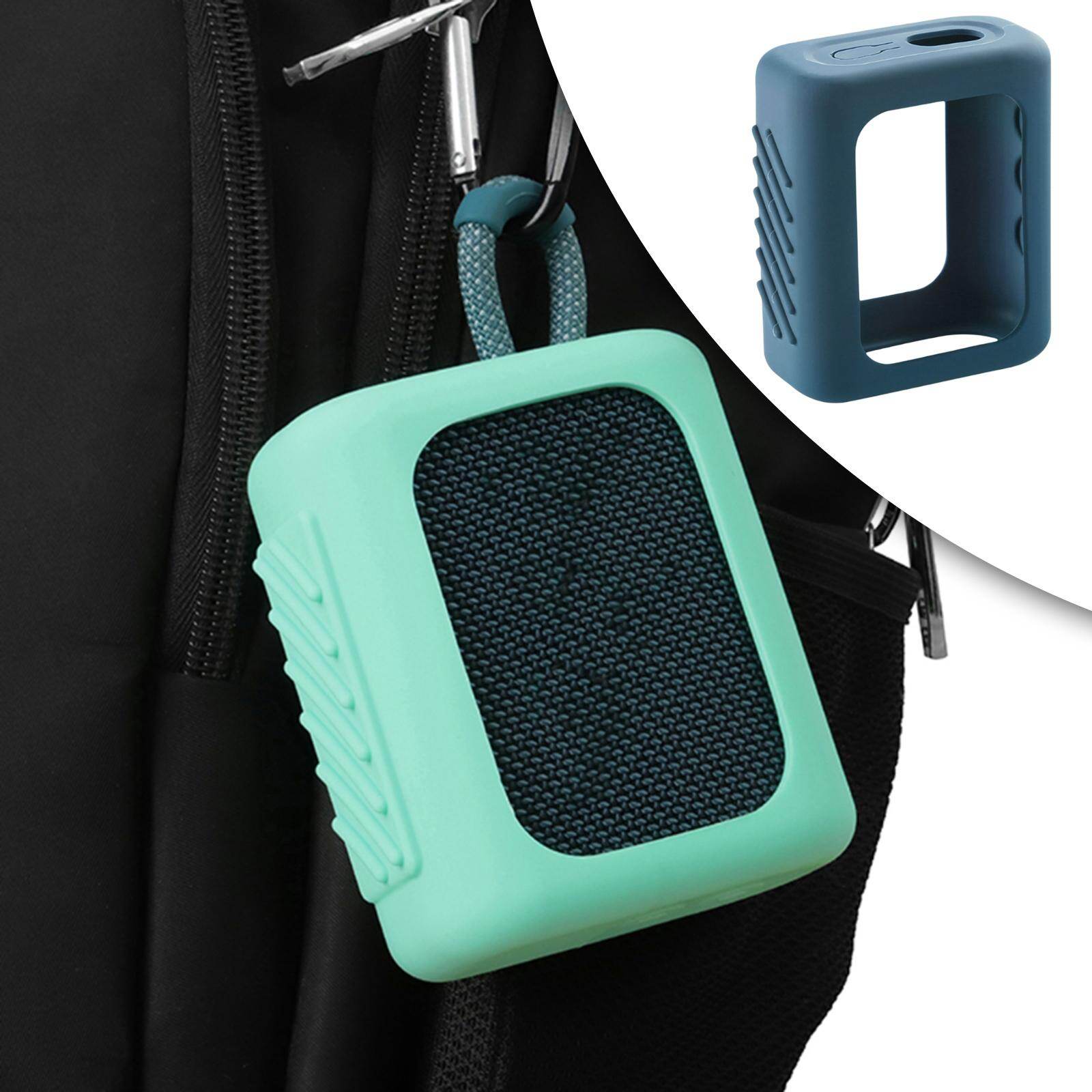 Baoblaze Speaker Silicone Case with Bag Hook Speaker Accessories Portable for Go3