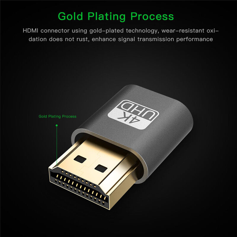 Phích Cắm Ảo JTKE VGA, Bộ Chuyển Đổi Giả Mô Phỏng Màn Hình Ảo HDMI, Bộ Chuyển Đổi DDC Chỉnh Sửa Hỗ Trợ 1920X1080P Cho Video
