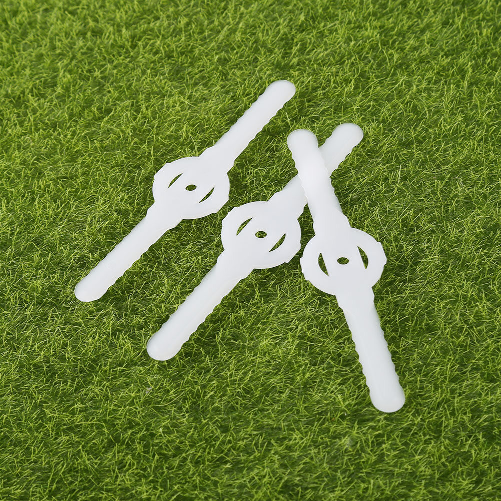 10pcs Plastic Electric Lawn Mower Blade Cutter Replacement Blades White