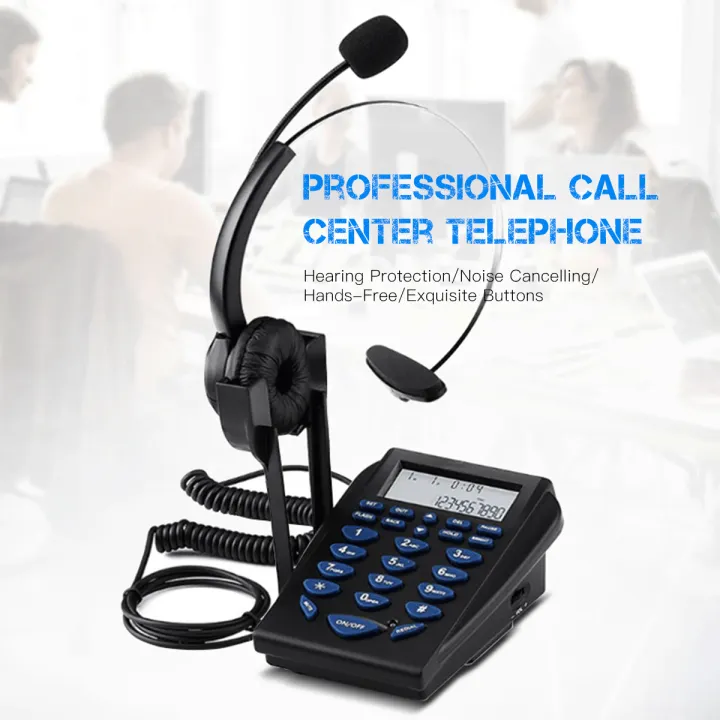 corded phone and headset