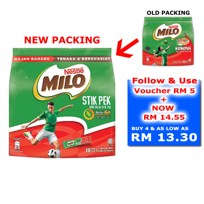 MILO KOSONG (STIK PEK) 3 in 1 / 3in1 18s x 30g Stick Packs Lazada