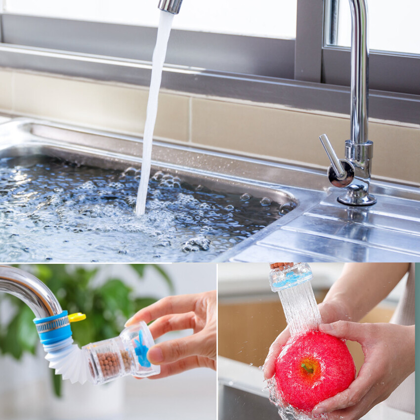 Vòi Lọc Tia Nước Bộ Lọc Nước Tiết Kiệm Nước Vòi Nhà Bếp Gia Dụng Xoay 360 Độ Gấp Gọn Vòi Hoa Sen