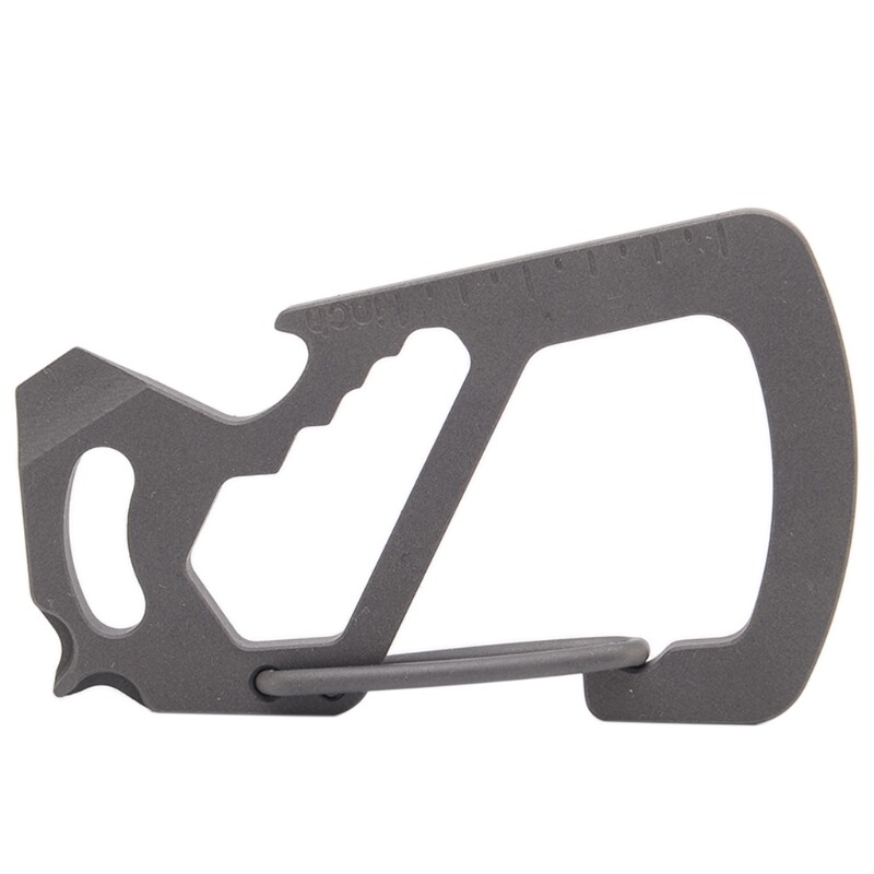 JIAMAN Titanium Alloy Spring Backpack Clasps Climbing Carabiners Clip Camping Bottle Hooks Multifunctional EDC Keychain