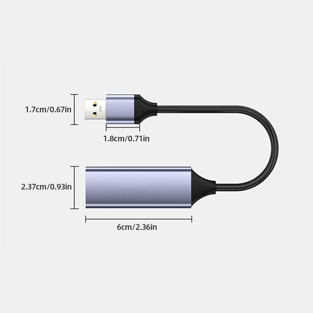 Bộ chuyển đổi Ethernet USB USB3.0 PC Internet USB 1000Mbps Bộ chuyển đổi mạng RJ45 type-C Gigabit 2.5G Cho Máy Tính Xách Tay/TV Box USB không dây Adapter
