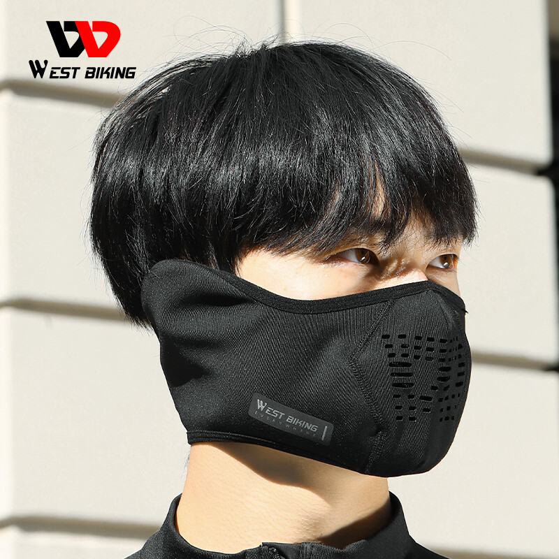 WEST BIKING Winter Outdoor Cycling Windproof Thermal Mask Fleece Face ...