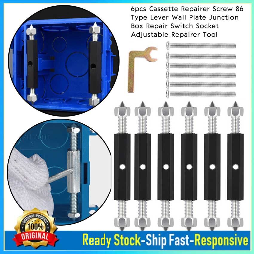 6 Cái Vít Sửa Chữa Cassette Cần Gạt 86 Loại Hộp Nối Tường Công Tắc Sửa Chữa Ổ Cắm Dụng Cụ Sửa Chữa Có Thể Điều Chỉnh