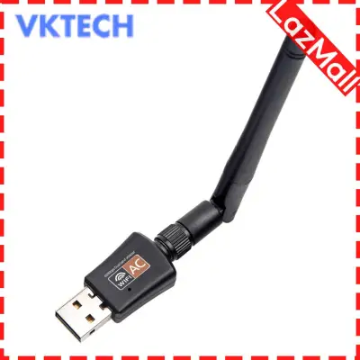 [Vktech] 600Mbps Dual Band 5GHz Wireless Lan USB PC WiFi Adapter w/ Antenna 802.11AC