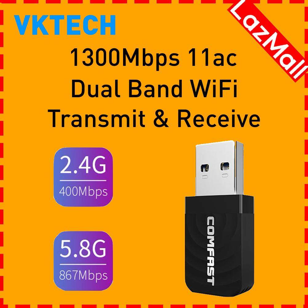 COMFAST USB 3.0 Wireless Network Card 1300Mbps WiFi Dongle Adapter 802.11 b//g//n