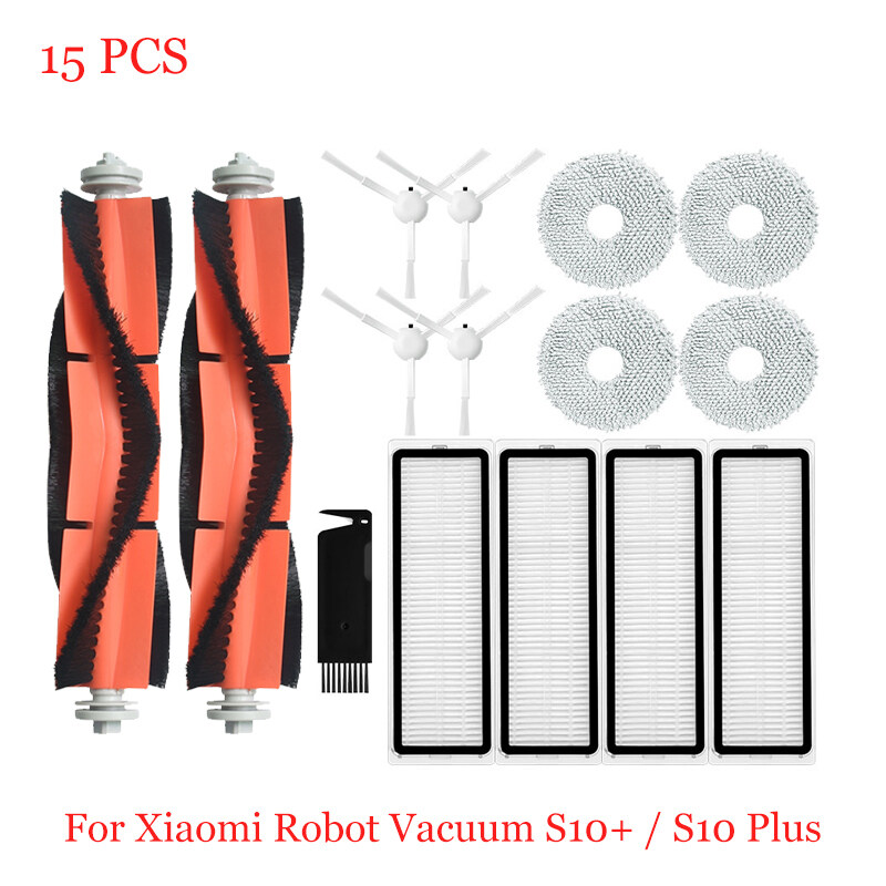 For Xiaomi Robot Vacuum S10+ S10 Plus Robot Vacuums Cleaner Spare Parts Main Side Brush Hepa Filter Mop Cloths Replacement