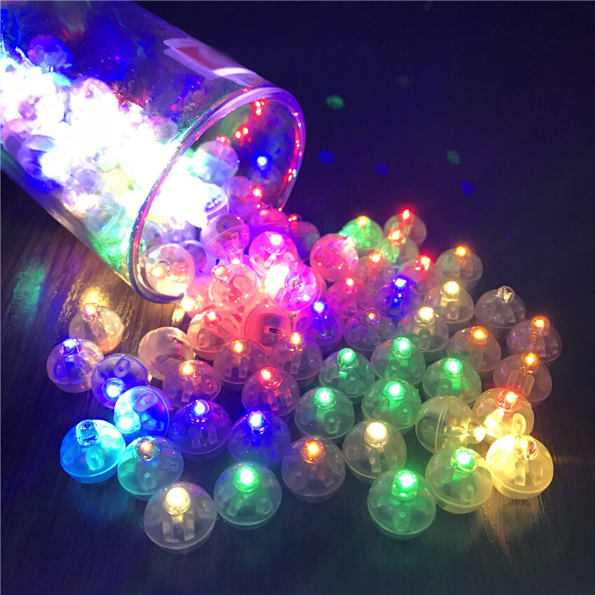 10PCS LED Balloon Light Mini Round Balls Lights, Waterproof Tiny Led Light Long Standby Time Lights for Balloon Paper Lantern Festival Birthday Party Wedding