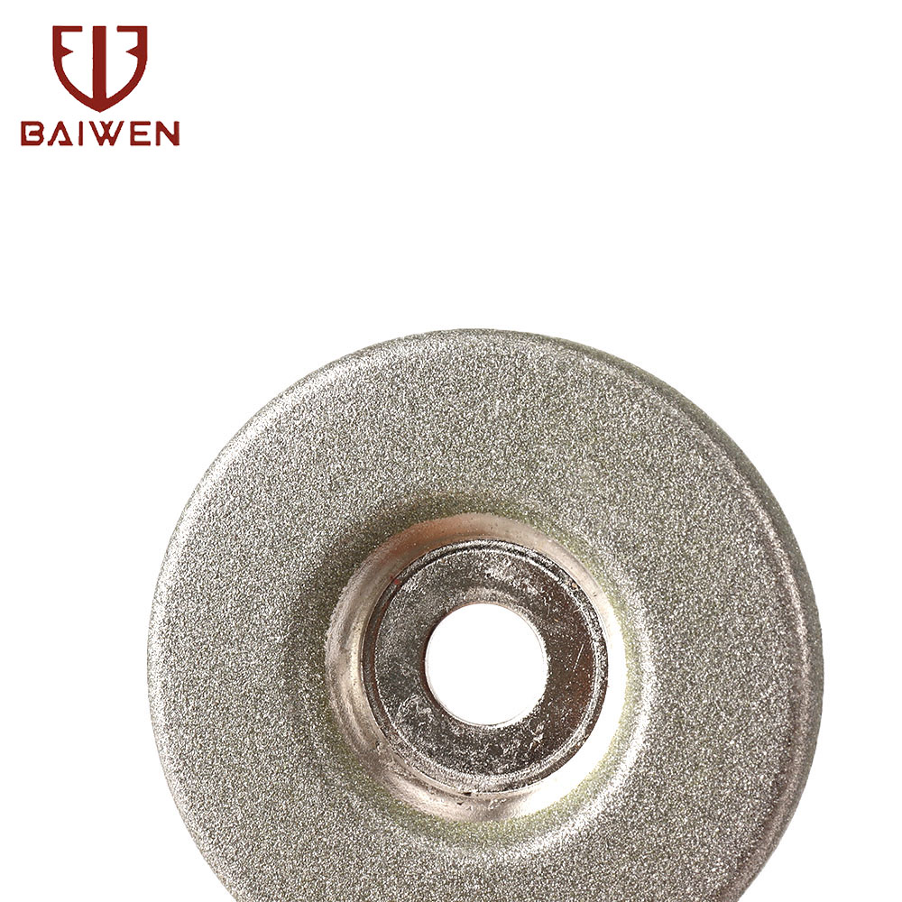BAI WEN Bánh Mài Kim Cương 50Mm 2 Inch 150/180/360 Grit Đĩa Mài Đá Cốc Bánh Mài Cắt Góc Phụ Kiện Dụng Cụ Quay 2/5/6 Cái