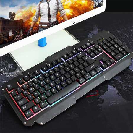 ซื้อขาย Rodeal สายรุ้ง backlit คีย์บอร์ดสำหรับเล่นเกมแบบมีสาย, LED 104 คีย์ USB
ERGONOMIC ส่วนที่เหลือสำหรับพอร์ตคอมพิวเตอร์แบบมินิ Gamer ตอนนี้กำลังลดราคากับ