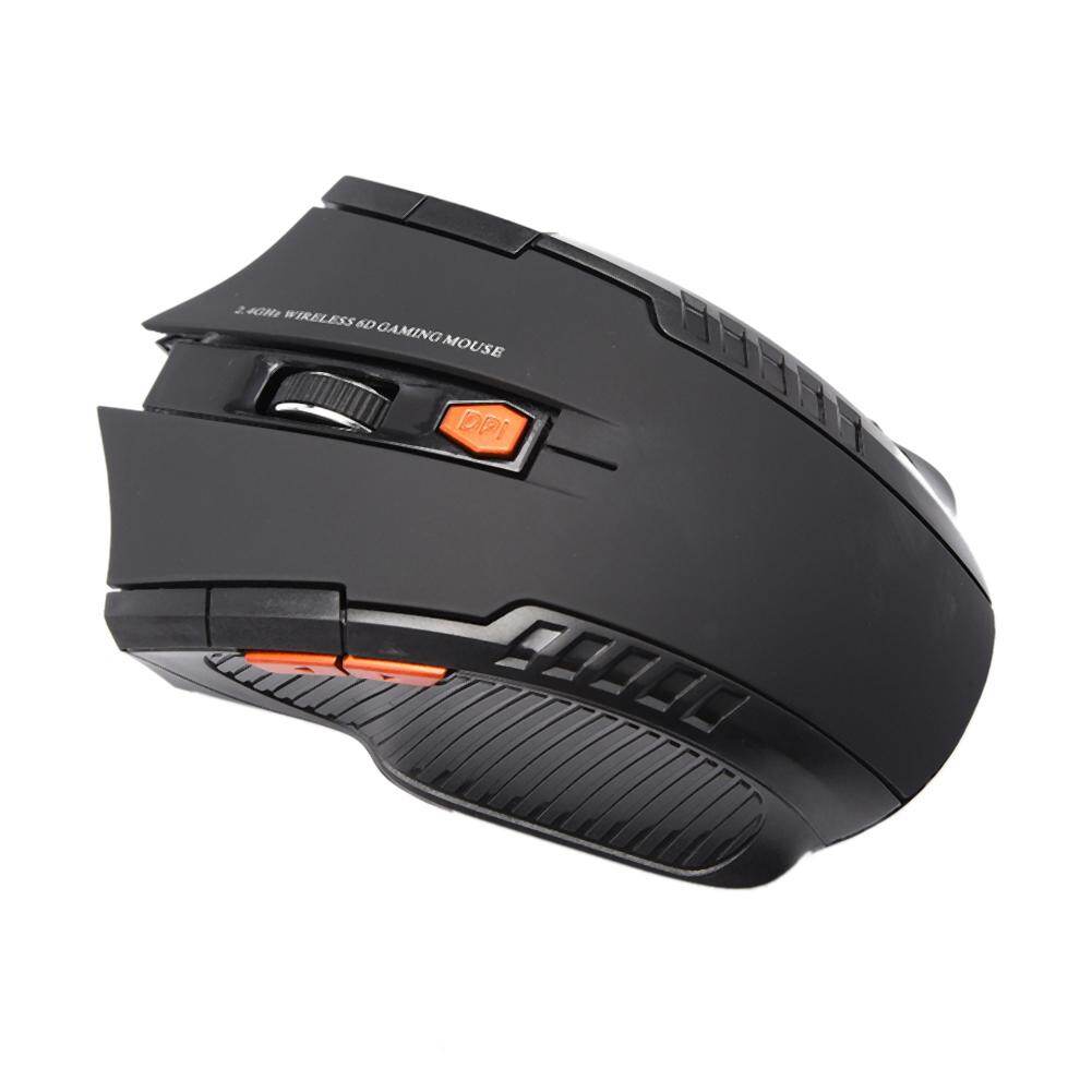 Chuột Quang Chơi Game USB 6 Nút 2.4 DPI Không Dây 2400 GHz, Cho PC Máy Tính Xách Tay